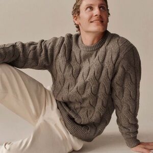 MADEWELL M Cable-Knit Crewneck Sweater NY132